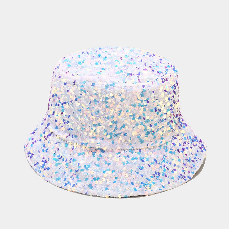 Wholesale Cotton Polyester Sequin Leopard Pattern Bucket Hat