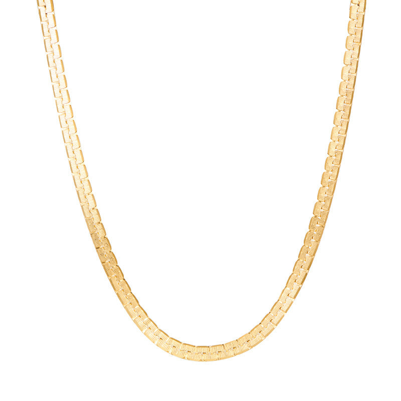 Wholesale Gold Thick Chain Double Layer Titanium Steel Necklaces