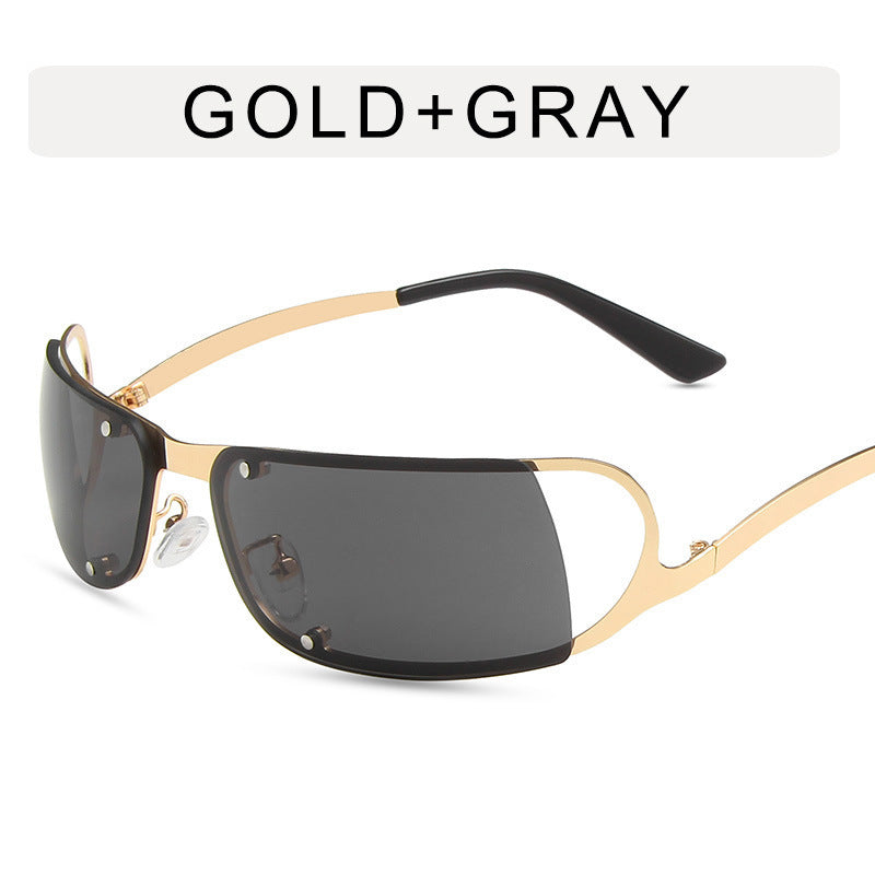 Wholesale PC Y2K Futuristic Sense of Technology One-Piece Sunglasses