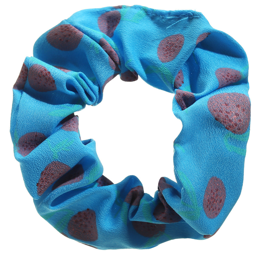 Wholesale Fruit Pattern Fabric Hair Scrunchies