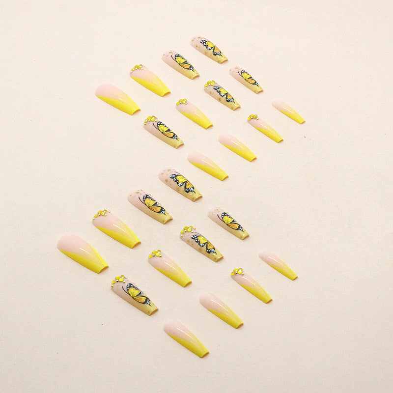 Wholesale Butterfly Broken Diamond Resin Nail Stickers