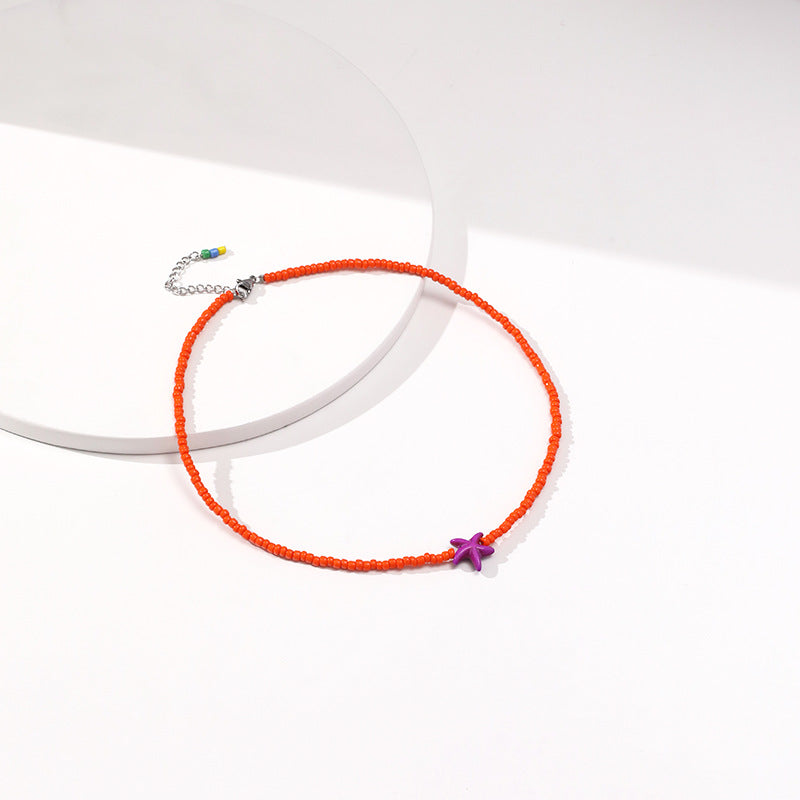 Venta al por mayor Collar de estrella de mar de acrílico bohemio Mizhu