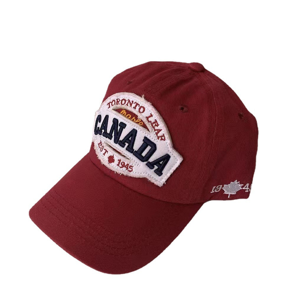 Wholesale Polyester Canada English Embroidery Patch Cap