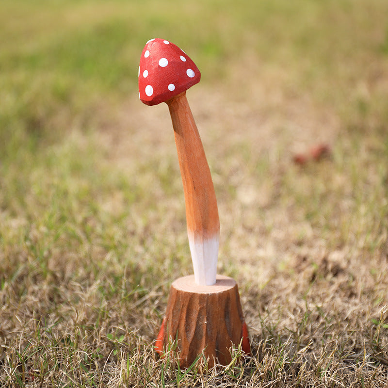 Bolígrafo de hongo tallado en madera hecho a mano al por mayor