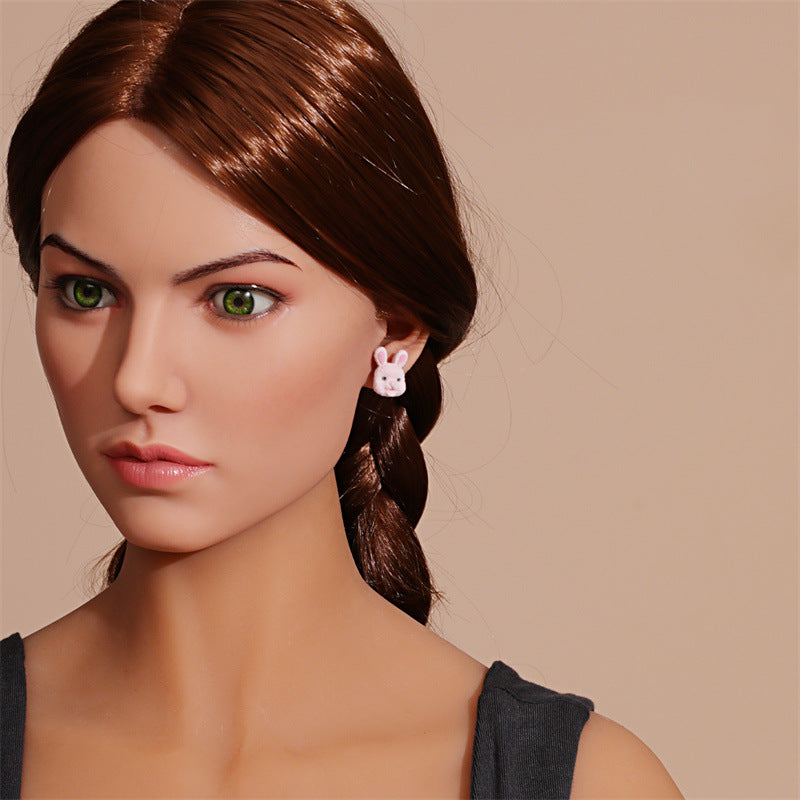 Wholesale Cute Animals Cartoon Flocking Earrings