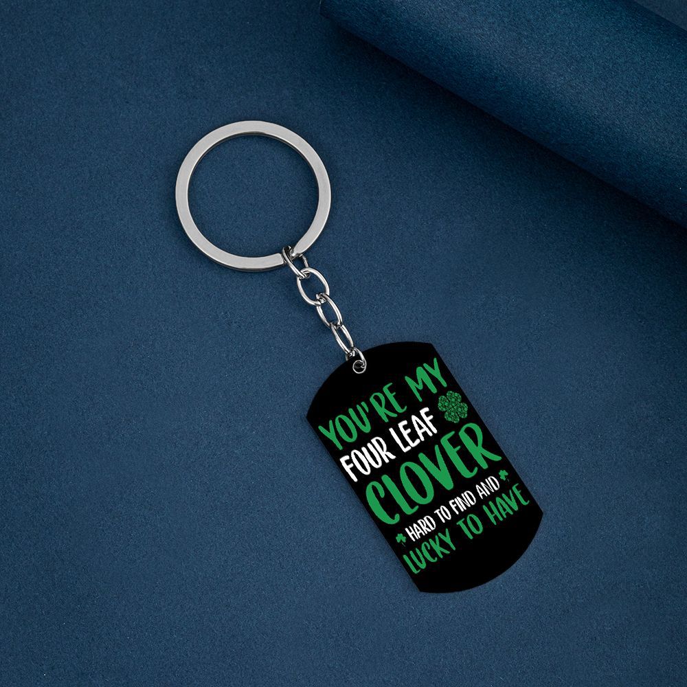 Wholesale Stainless Steel Four Leaf Clover Keychain