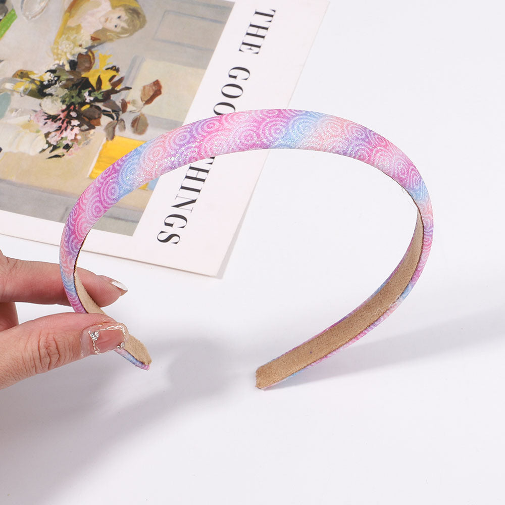Wholesale Glitter Gradient Color Kids Cloth Headband
