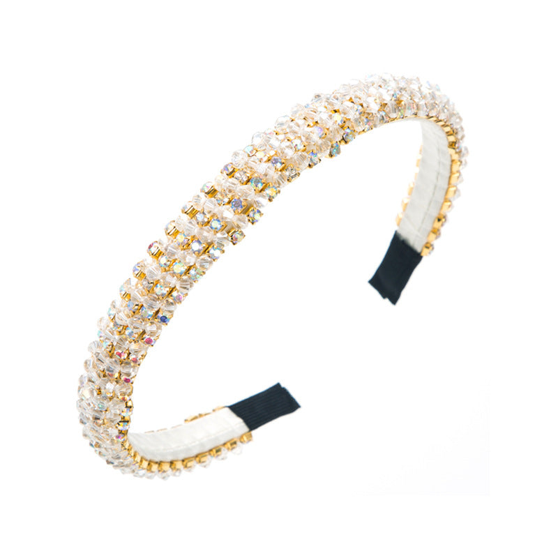 Venta al por mayor Diadema De Borde Fino De Cuentas De Cristal