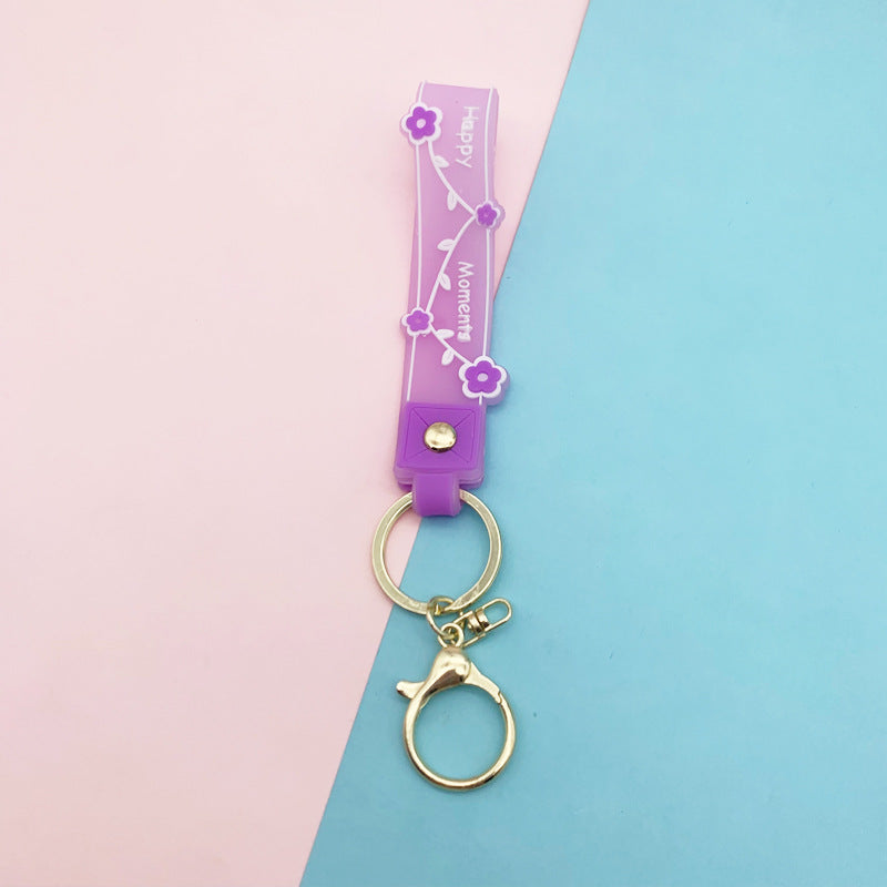 Wholesale Soft Gum Candy Color Lanyard Keychains