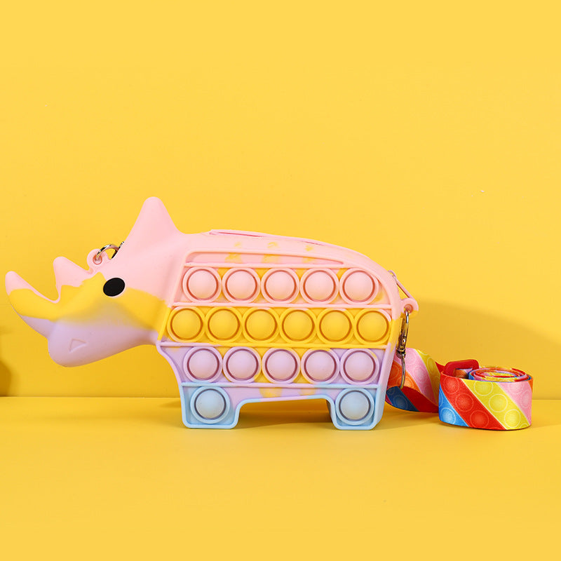 Wholesale Silicone Rhinoceros Shoulder Bag Pressure Reducing Toys