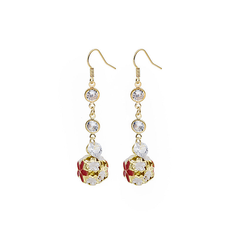 Wholesale Vintage Flower Openwork Alloy Earrings