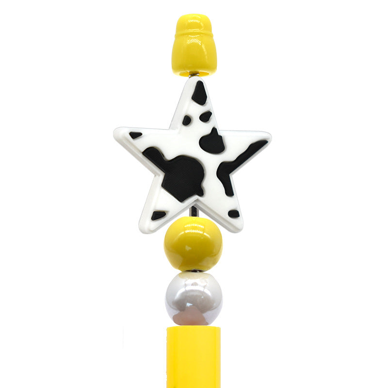 Wholesale of 100pcs Cartoon Denim Silicone Beads