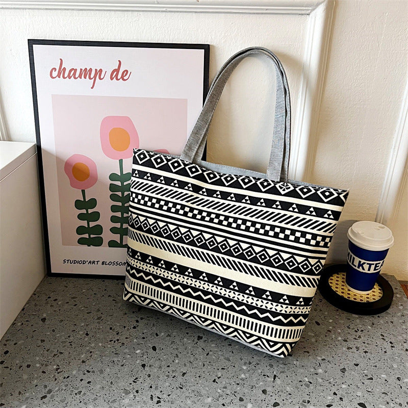 Venta al por mayor Bolso de lona portátil impreso