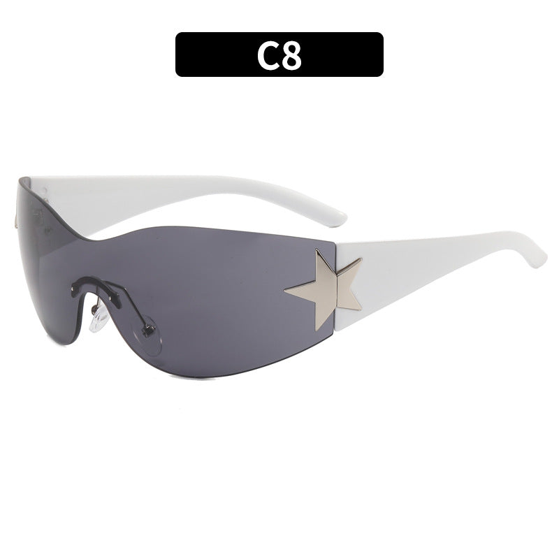 Wholesale PC All-in-one Frameless Five-pointed Star Sunglasses