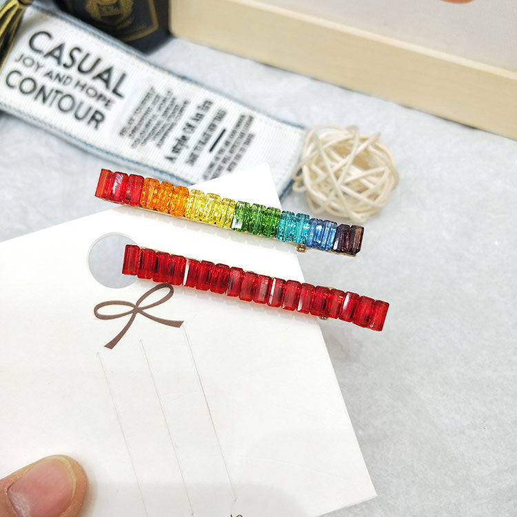 Wholesale Iridescent Crystal Hair Clips Set