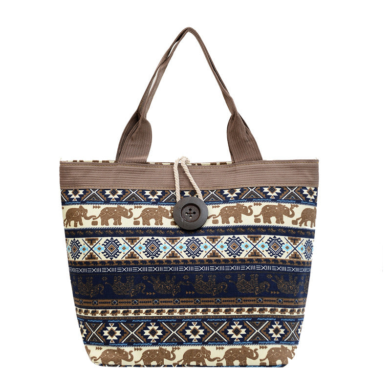 Wholesale Ethnic Style Large Capacity Canvas Bag