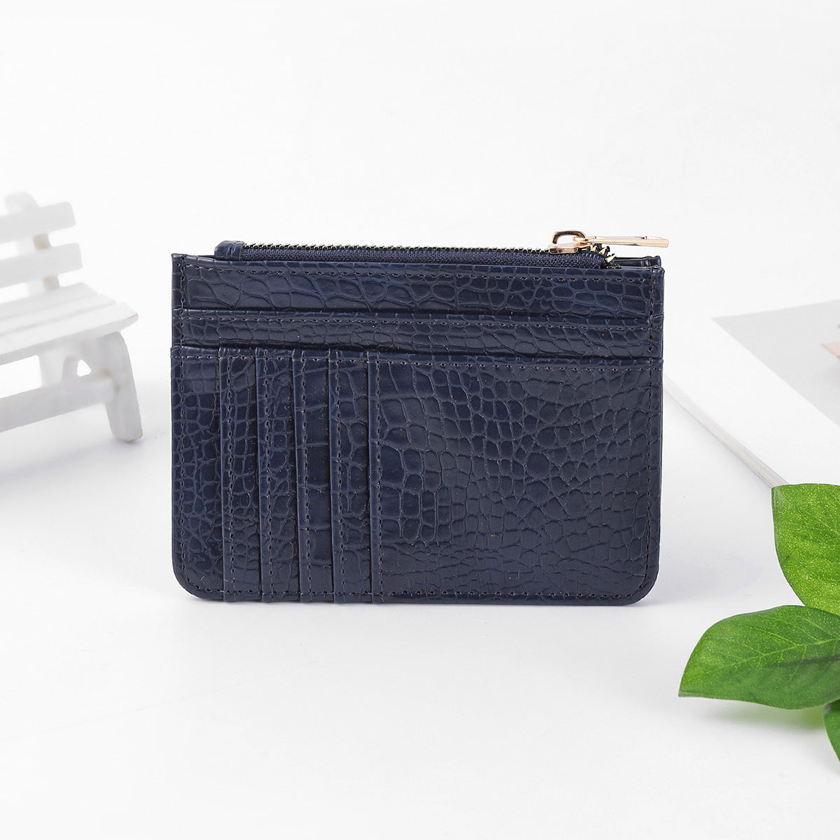 Titular de la tarjeta de patrón de piedra de PU al por mayor