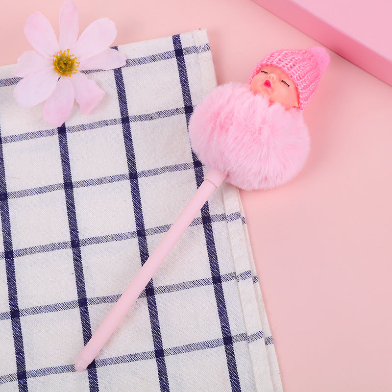 Wholesale Doll Hair Ball Plastic Ballpoint Pen