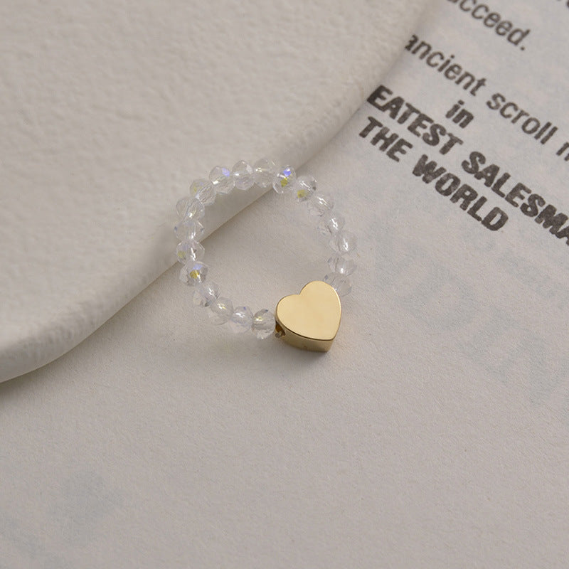 Anillo de corazón de amor de acero inoxidable al por mayor