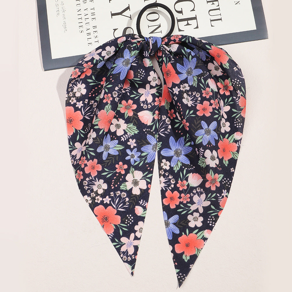 Wholesale Cow Streamers Fabric Hair Scrunchies