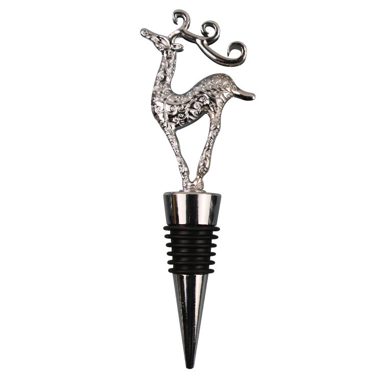 Wholesale DIY Silver Deer Zinc Alloy Red Wine Stopper Cream Knife Champagne Stopper