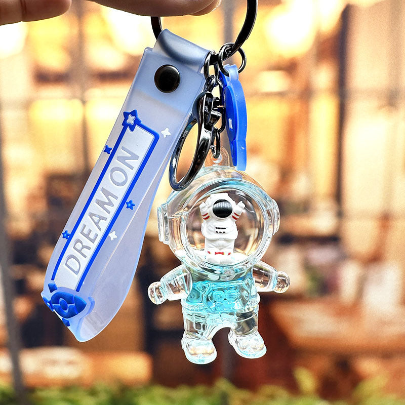 Wholesale Astronaut Quicksand Bottles Plastic Keychains