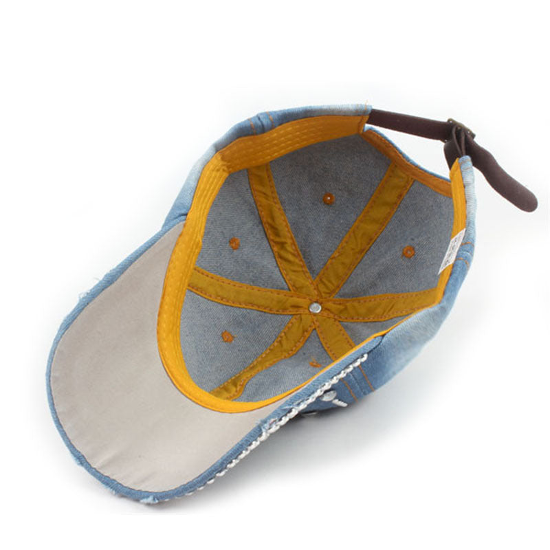 Wholesale Cotton Rhinestone Denim Baseball Cap