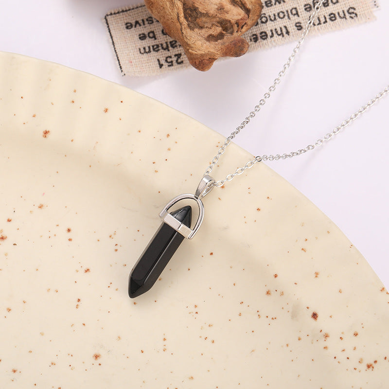 Wholesale Natural Stone Pendants Alloy Necklaces
