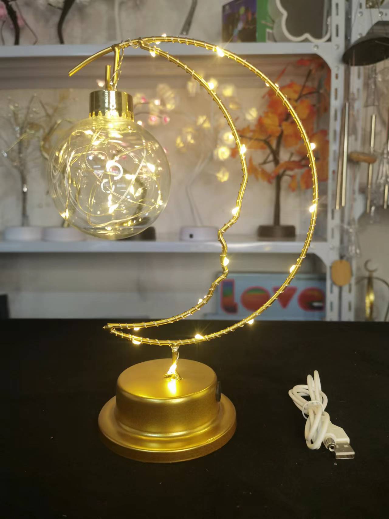 Wholesale Wrought Iron Moon Indoor Decoration