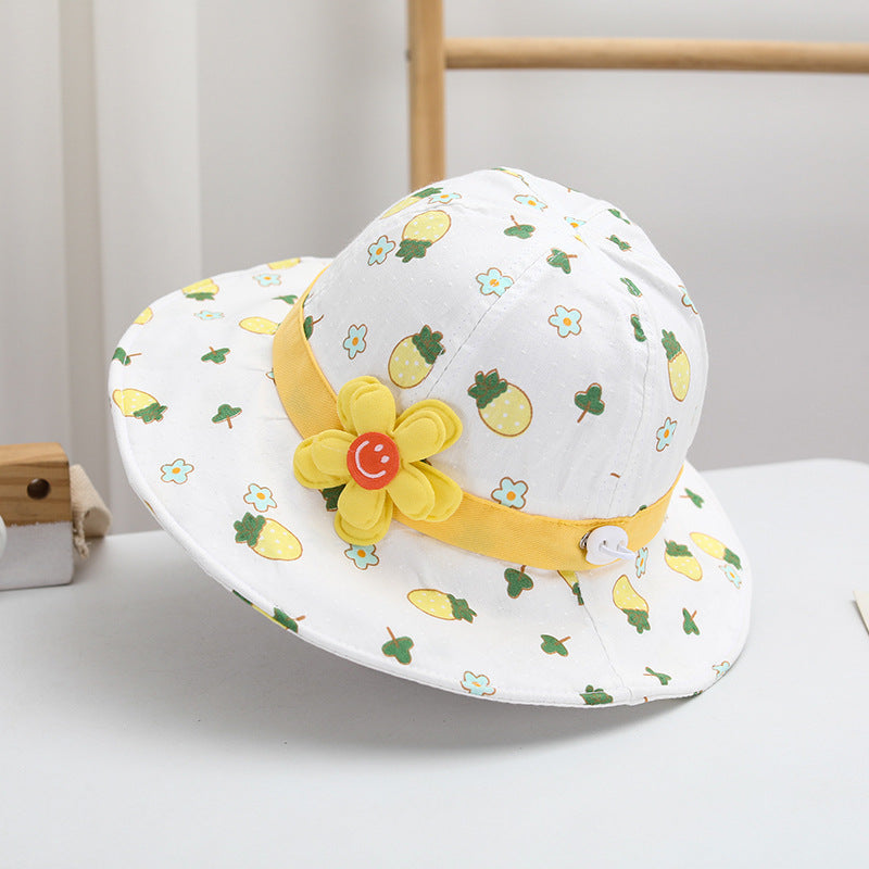 Wholesale of Cotton Thin Large Brim Children's Fisherman Hats