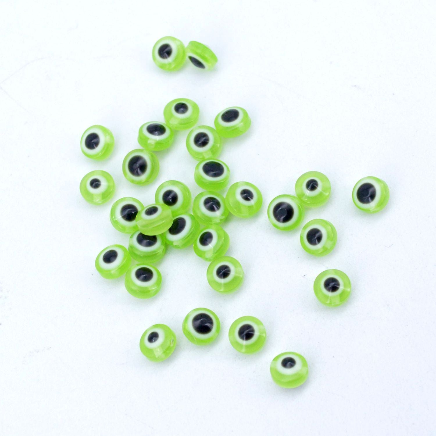 Venta al por mayor 6*2,5 MM 1000 unids/pack cuentas separadoras de resina de ojo de diablo