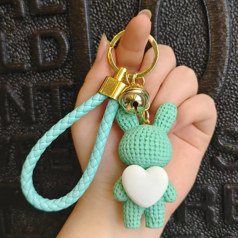 Wholesale Cartoon Resin Love Rabbit Keychain