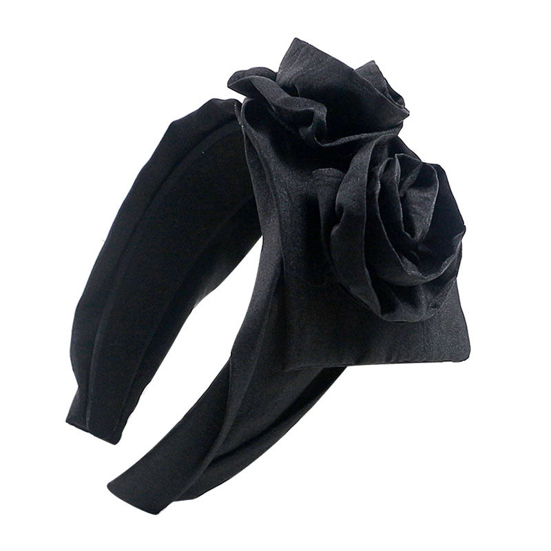 Wholesale Rose Double Flower Stereo Cloth Headband