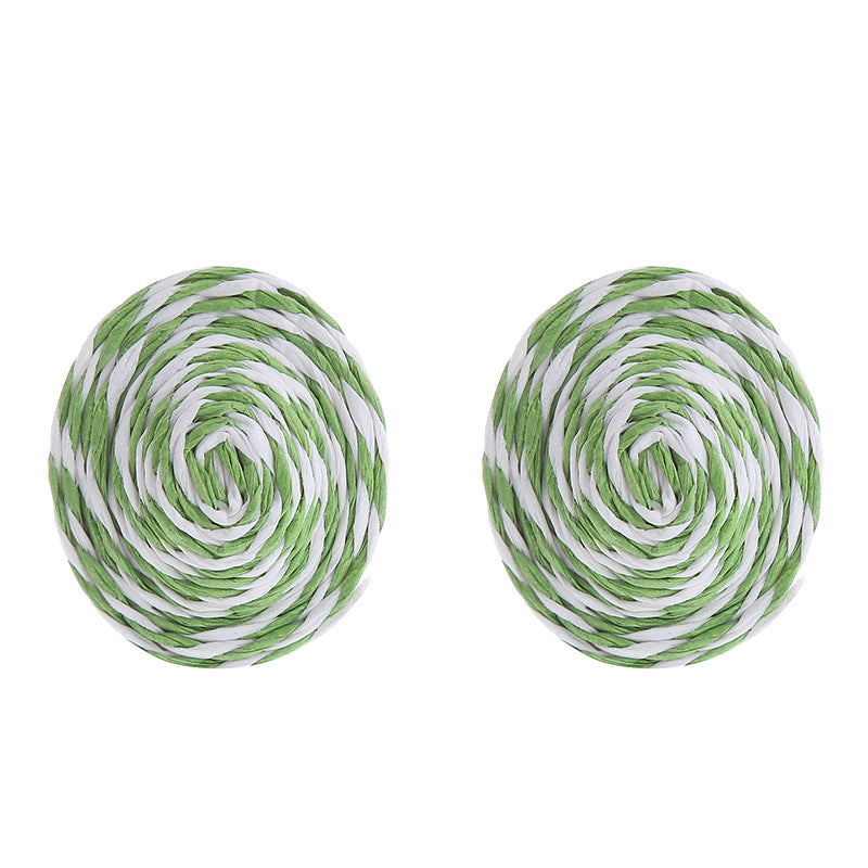 Grupo de color rafia al por mayor tachuelas ovales