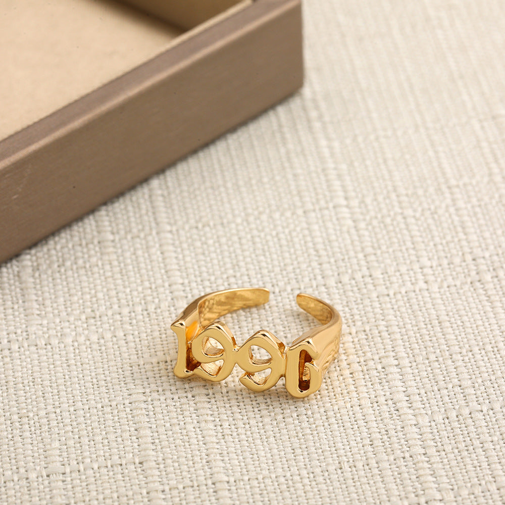 Wholesale Digital Year Alloy Rings