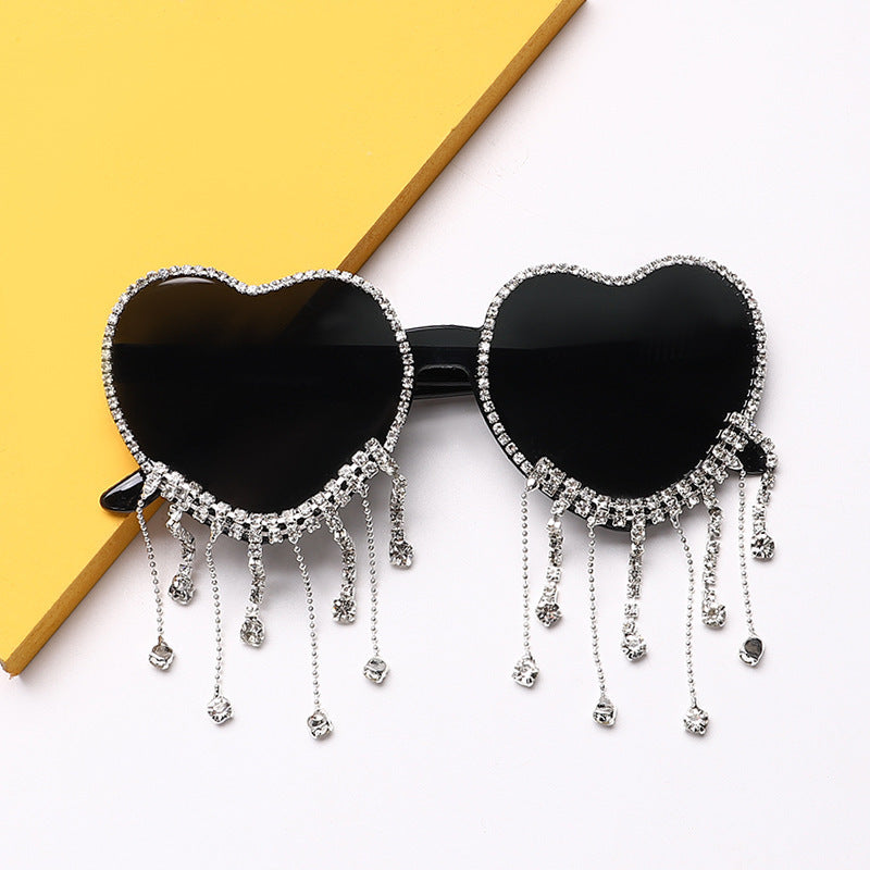 Wholesale PC Candy Color Heart Tassel Sunglasses