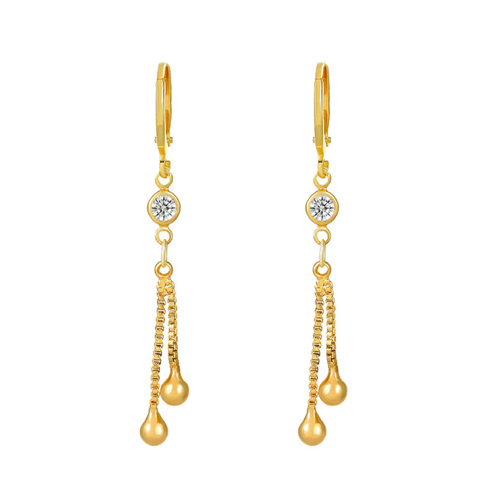 Wholesale Metal Geometric Alphabet Heart Alloy Earrings