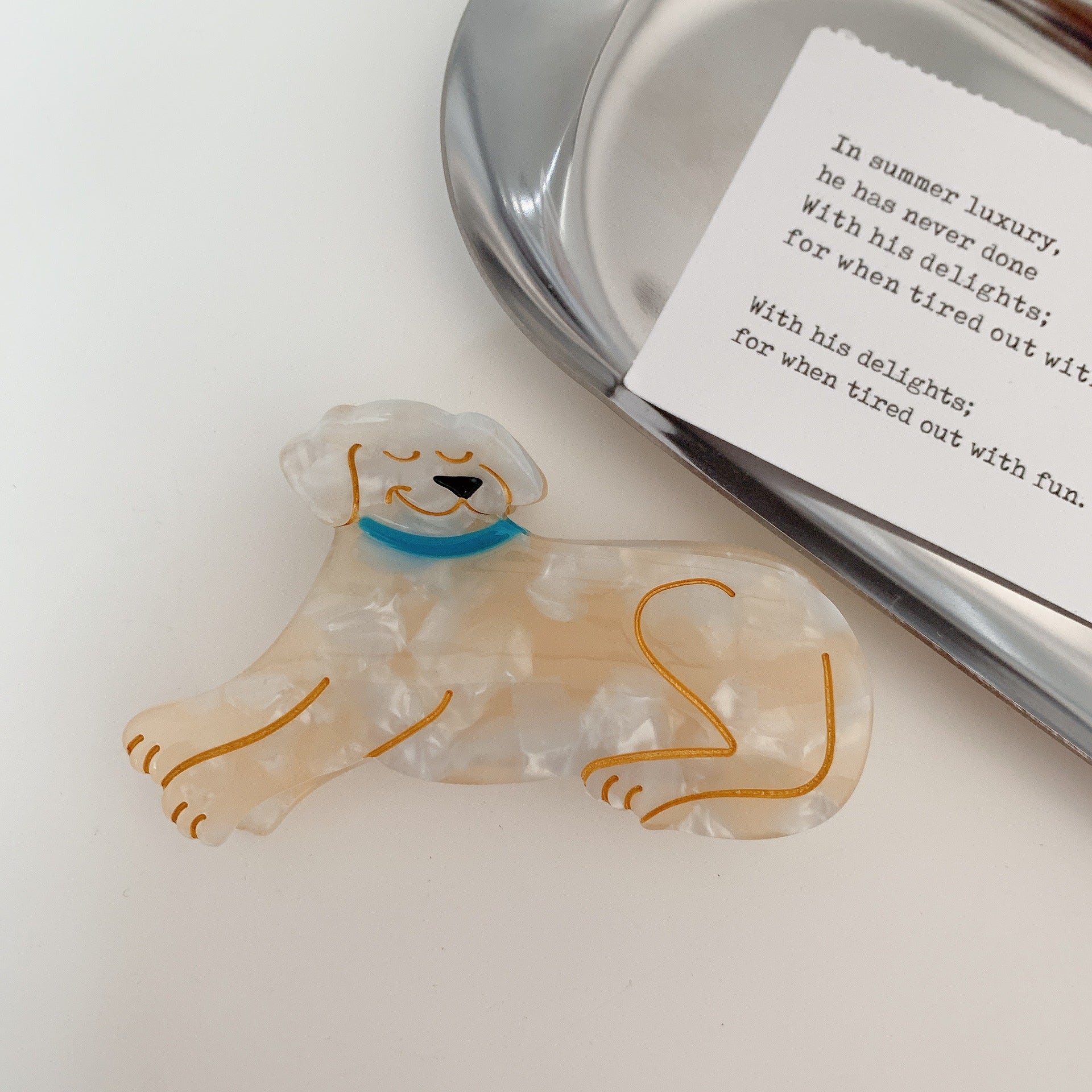 Wholesale Puppy Animals Acetate Hair Clips