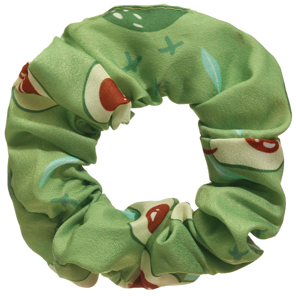 Wholesale Fruit Pattern Fabric Hair Scrunchies