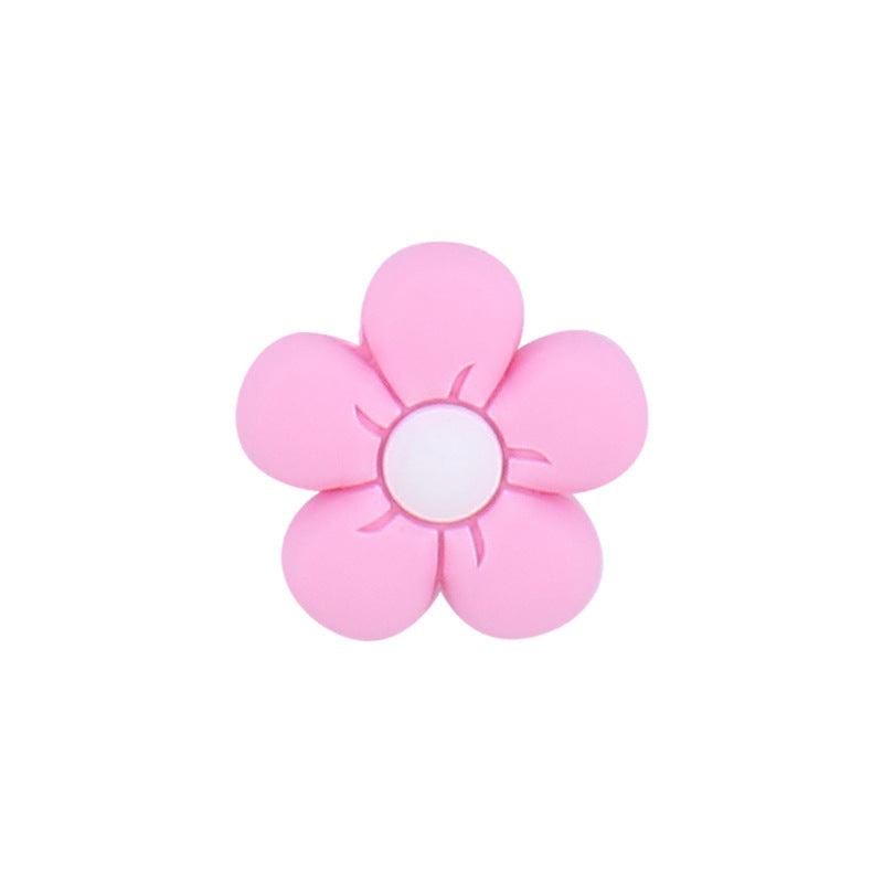 Wholesale 3pcs 23MM Flower Silicone Beads