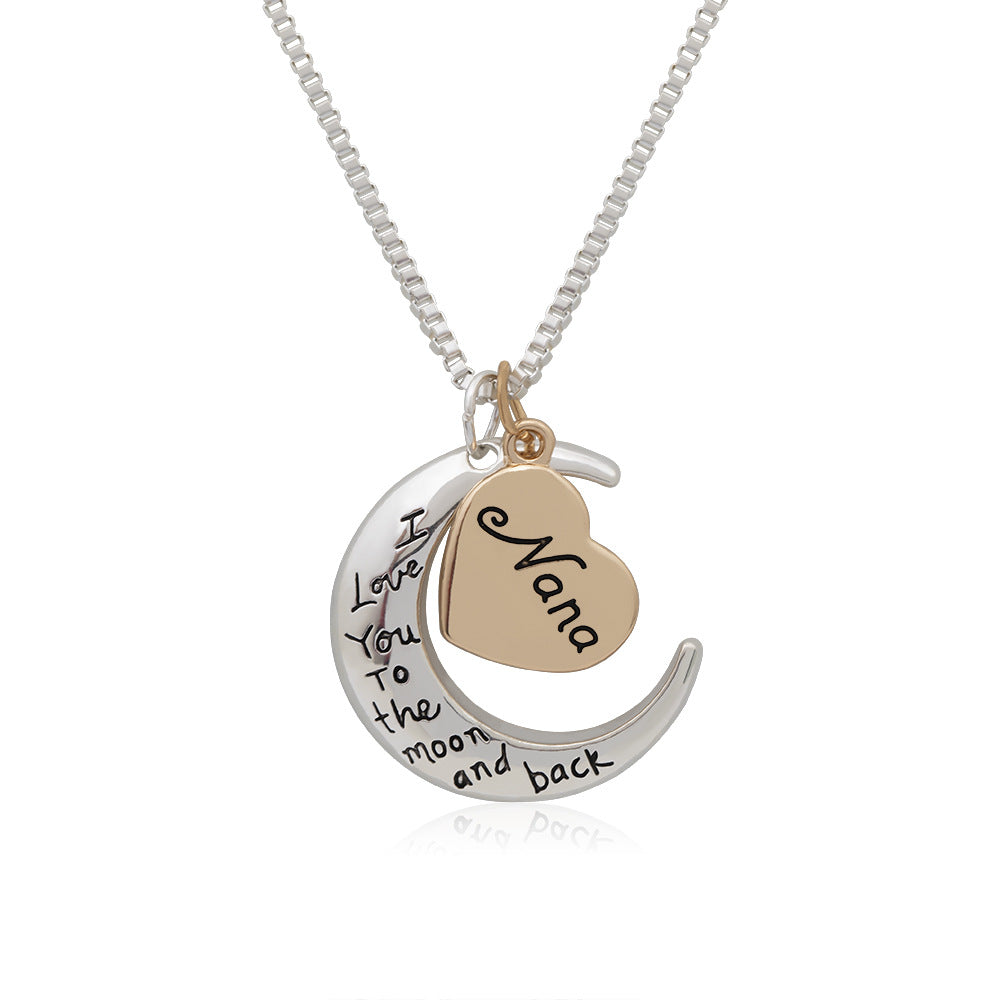 Wholesale Alloy Mother's Day Love Pendant I Love You Mom Necklace