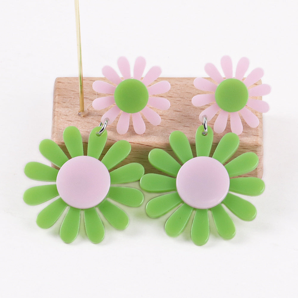 Pendientes acrílicos de margarita bohemia al por mayor