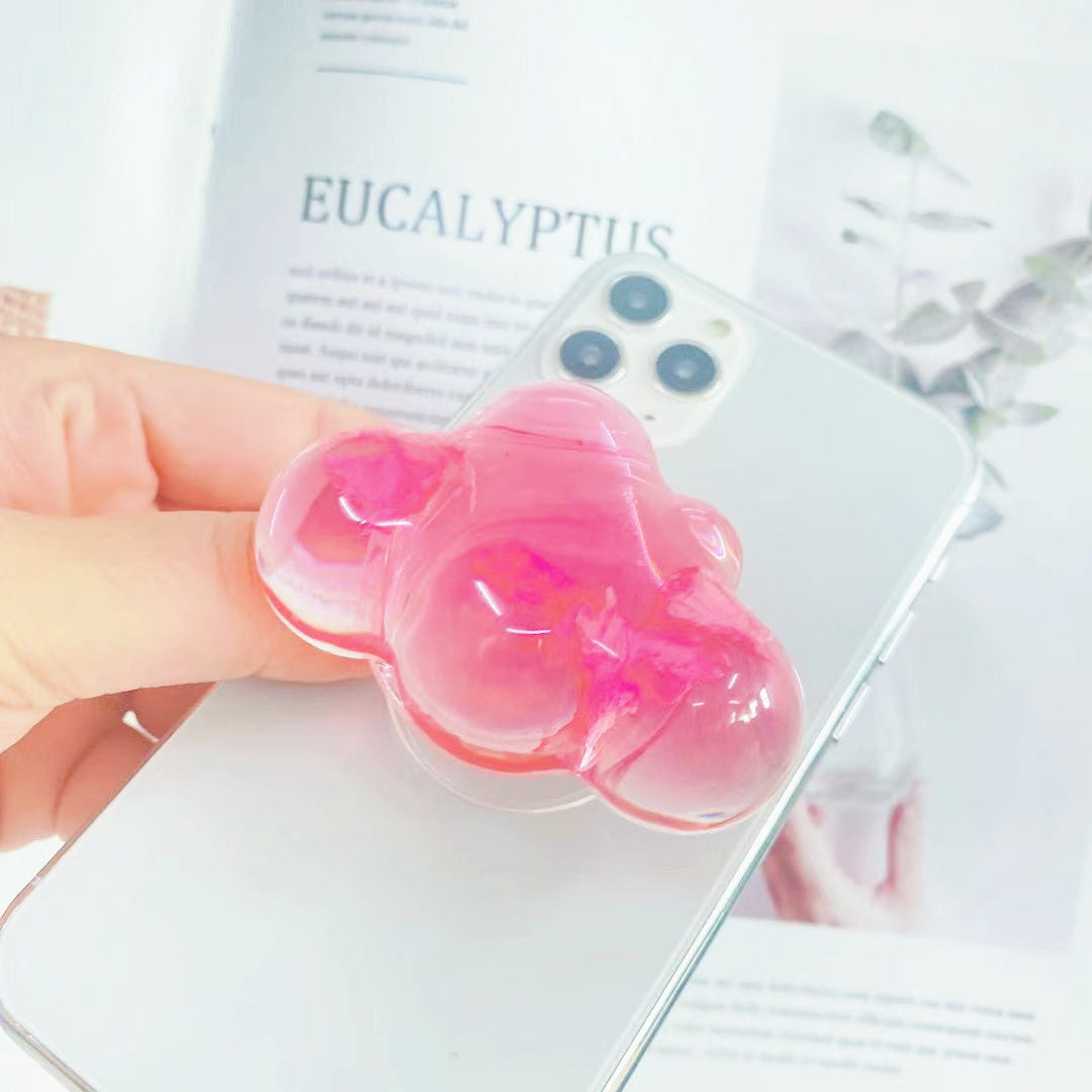 Titular de Airbag de teléfono móvil de nube estéreo transparente degradado al por mayor