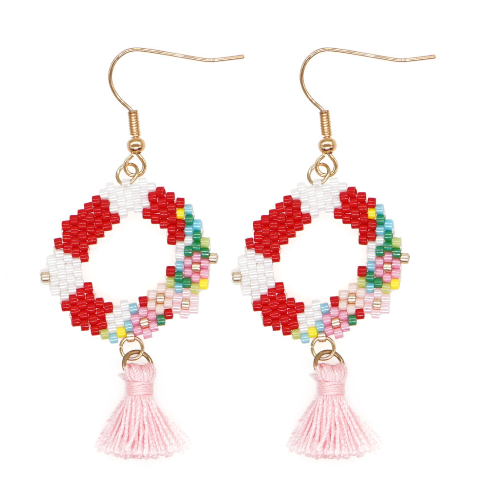 Wholesale Ethnic Style Tassel Beads Earrings