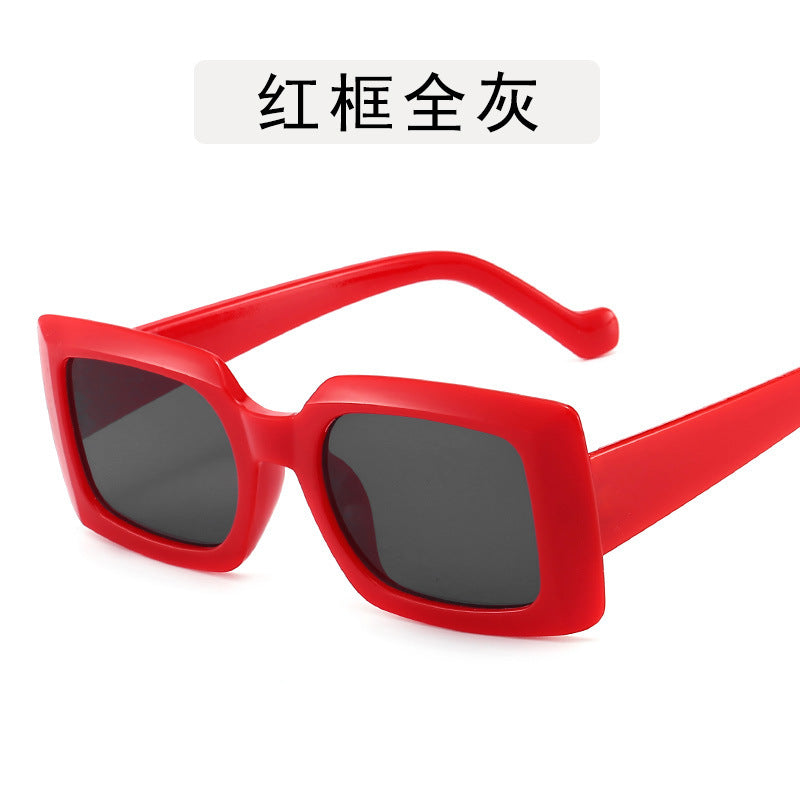 Wholesale PC Square Jelly Color Big Frame Sunglasses