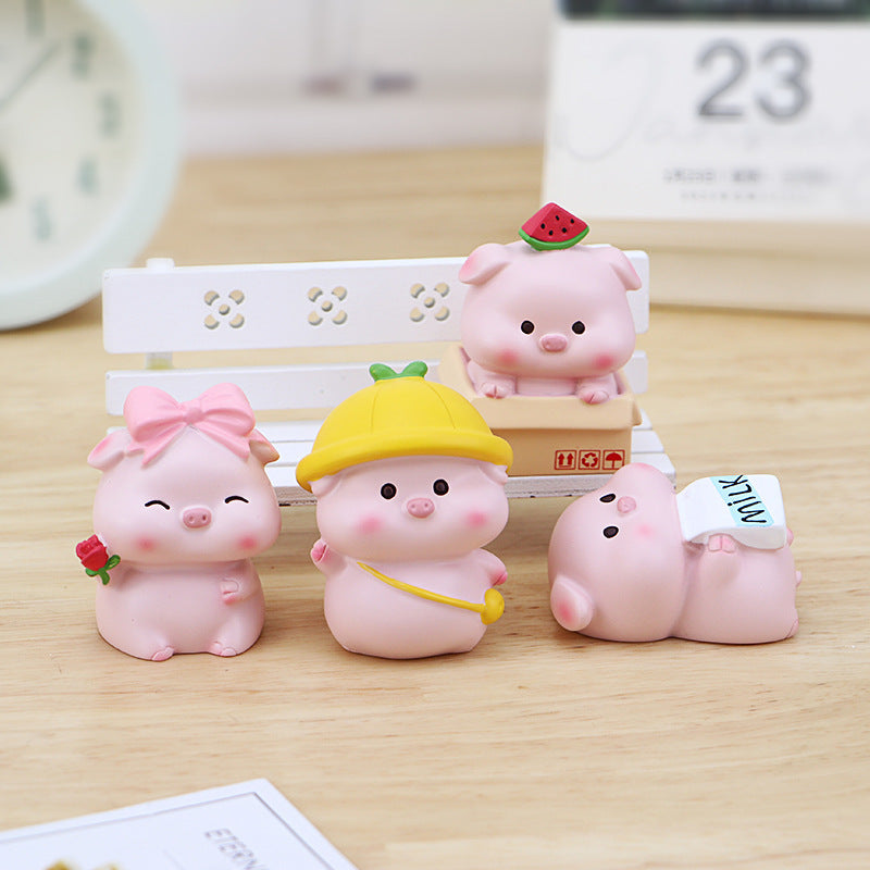 Wholesale of Mini Pig Center Console Car Interior Resin Small Ornaments