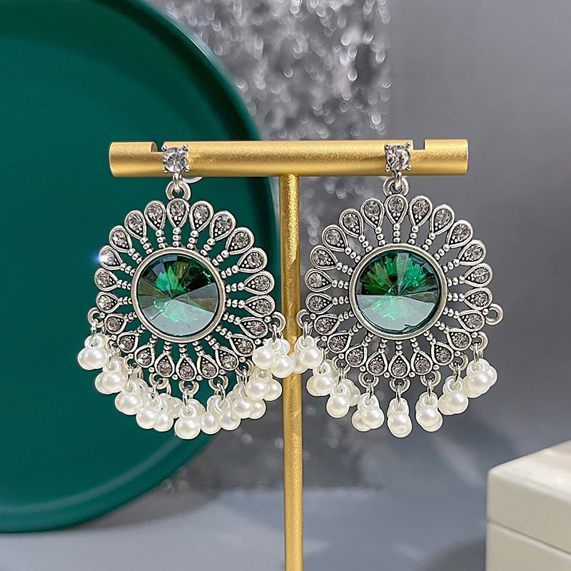 Pendientes Antiguos De Aleación De Diamante Completo al por mayor