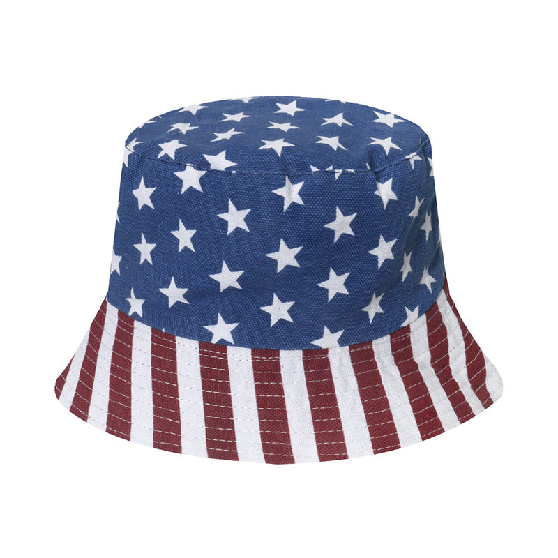 Wholesale American Independence Day Polyester Bucket Hat Women