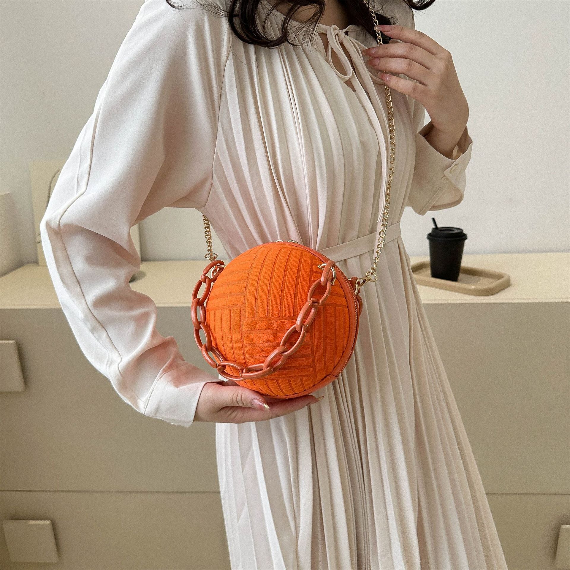 Bolsa de pelota de hombro de la cadena de diamantes de la cadena de la pana al por mayor