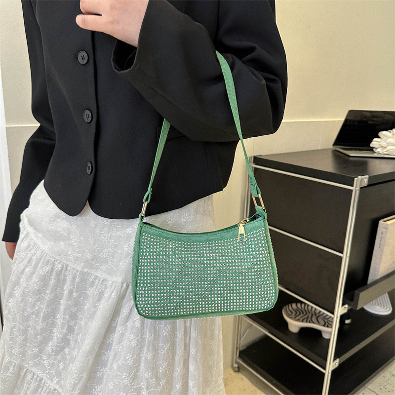 Bolso de hombro de diamantes con PU al por mayor PU